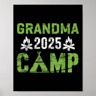 Grandma Camp 2025 Family Vacation Summer Camping C Poster