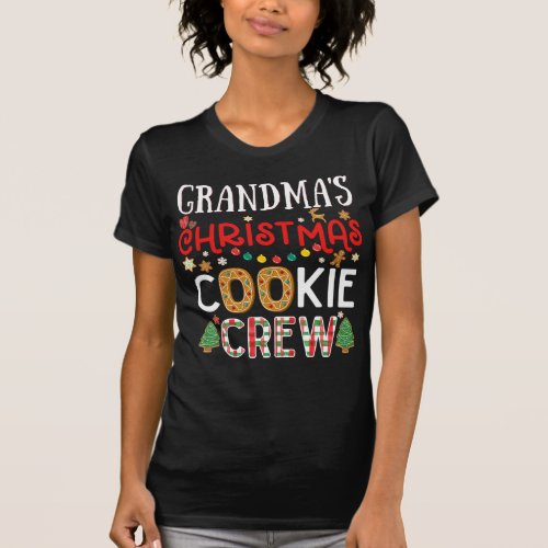 Grandma Christmas Cookie Crew Funny Family Baking T_Shirt