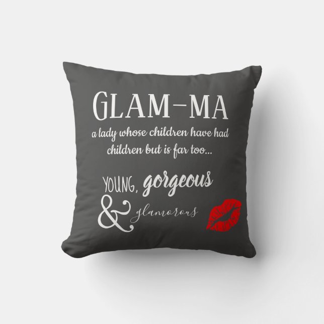 Grandma christmas glam-ma pillow (Front)