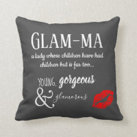 Grandma christmas glam-ma pillow