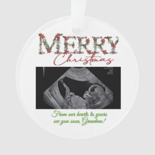 Grandma Christmas Ornament With a Baby Sonogram