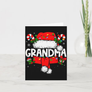 Grandma Christmas Pajama Santa Claus Family Matchi Card