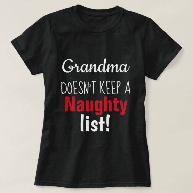 Grandma Christmas T-Shirt (Design Front)