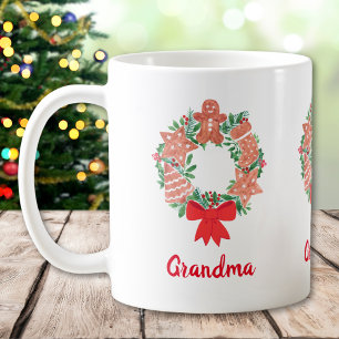 Grandma Christmas Wreath Coffee Mug