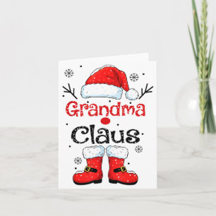 Grandma Claus Christmas Costume Pajama Family Matc Card