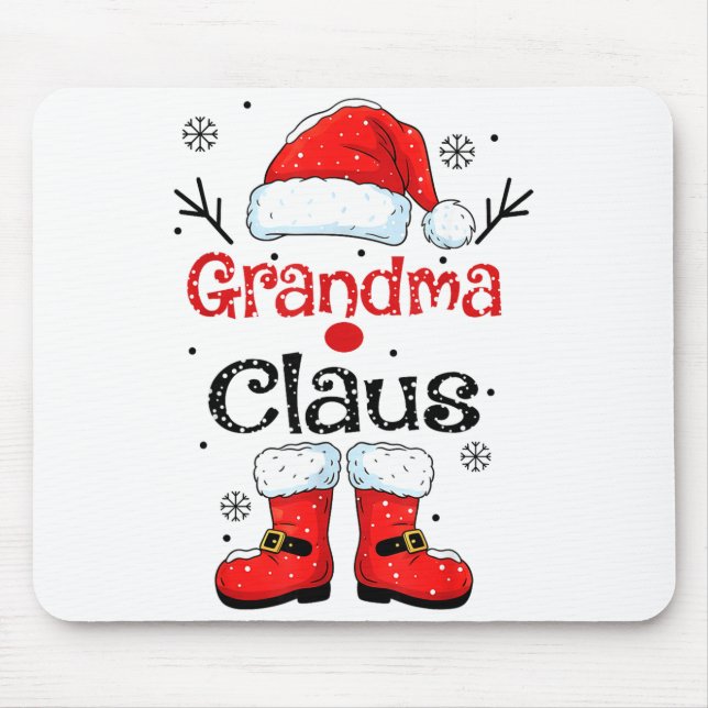 Grandma Claus Christmas Costume Pajama Family Matc Mouse Pad (Front)