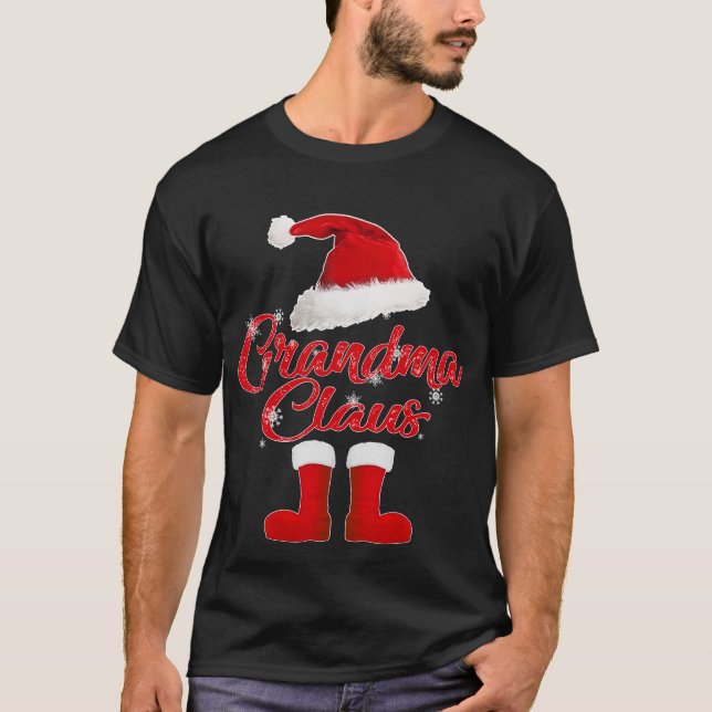 GRANDMA CLAUS christmas family matching T-Shirt (Front)