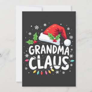 Grandma Claus Christmas Family Union Outfit  Invitation