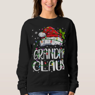 Grandma Claus Christmas Lights Pajama Family Match Sweatshirt