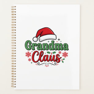 Grandma Claus Christmas Santa Hat Planner