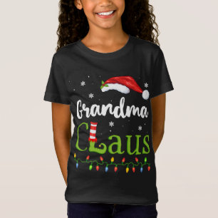 Grandma Claus Santa Pajamas Funny Gift Idea Christ T-Shirt