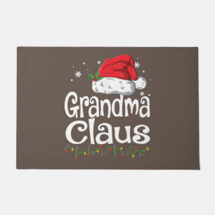 Grandma Claus Shirt Christmas Pajama Family Matchi Doormat