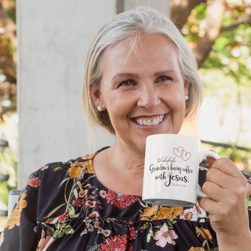 GRANDMA COFFEE WITH JESUS Christian Quiet Time  Coffee Mug