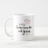 GRANDMA COFFEE WITH JESUS Christian Quiet Time  Coffee Mug (Left)