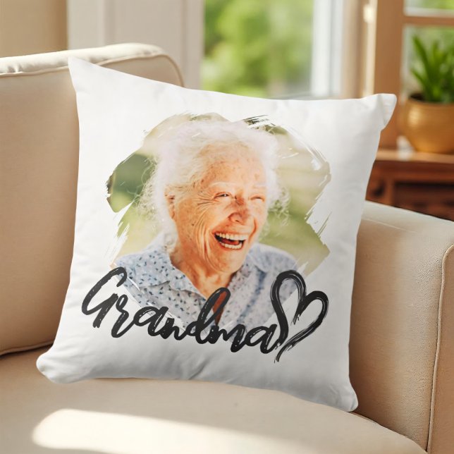 Grandma Cool Modern Simple Grunge Throw Pillow (Creator Uploaded)
