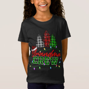 Grandma Crew Tree Buffalo Plaid Matching Family Ch T-Shirt