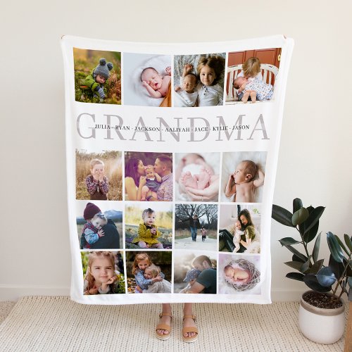Grandma Custom Personalized Fleece Blanket