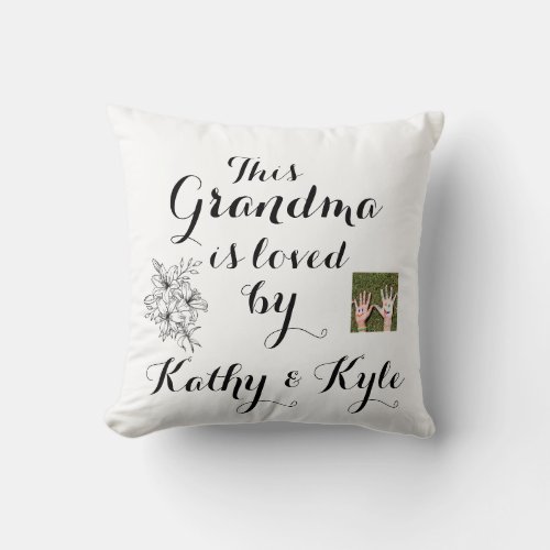 Grandma custom Throw Pillow
