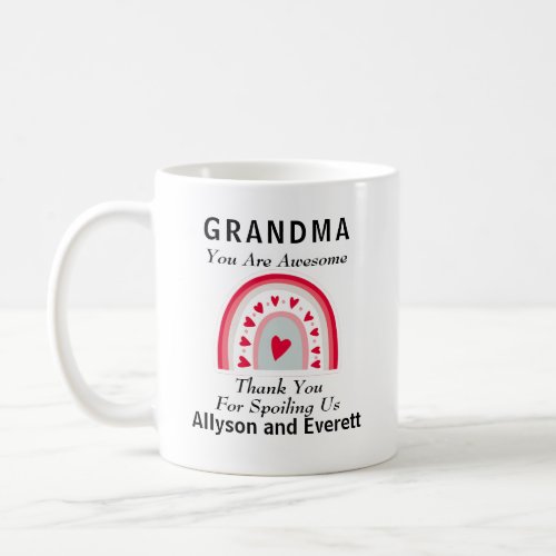 Grandma Customized Thank You Spoiling Valentine Coffee Mug