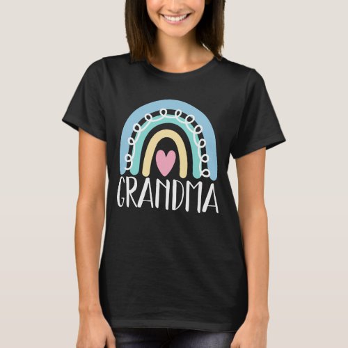 Grandma Cute Family Matching Rainbow T_Shirt