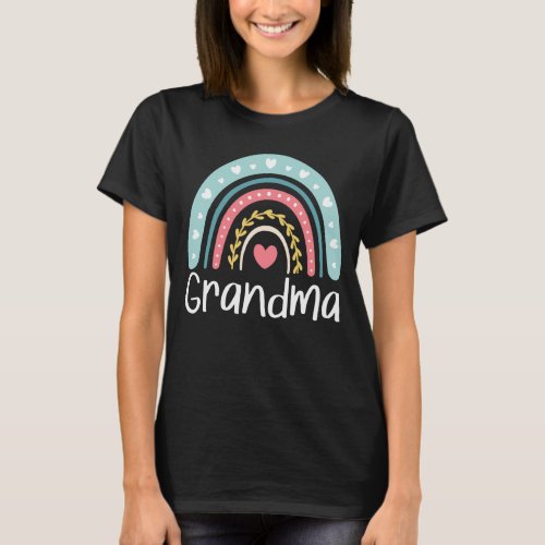 Grandma Cute Family Matching Rainbow T_Shirt