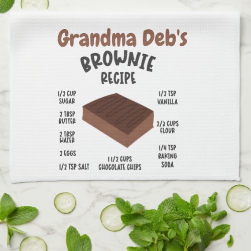 Grandma Debs Brownie Recipe Kitchen Towel