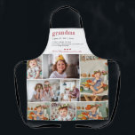 Grandma Definition | 8 Photo Personalized Apron<br><div class="desc">Modern 8 photo collage apron. Featuring a sweet definition of what a Grandma is with room for custom message, names and/or year. These are Mother’s Day gifts that are perfect for any mom. A gift that she will treasure for a lifetime! Can be customized for any moniker - mama, grandma,...</div>