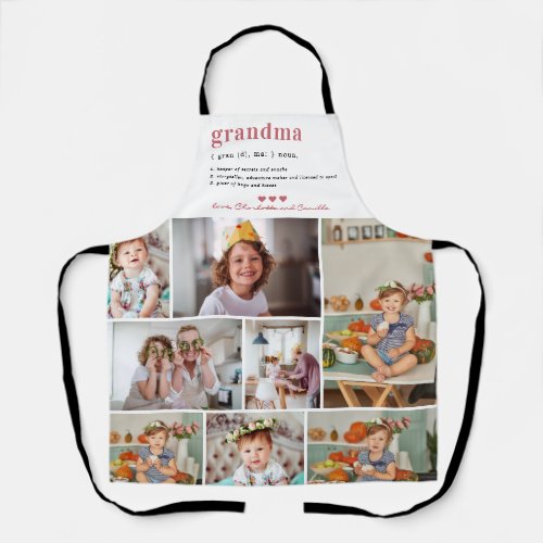 Grandma Definition  8 Photo Personalized Apron