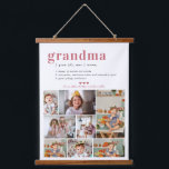 Grandma Definition | 8 Photo Personalized Hanging Tapestry<br><div class="desc">Modern 8 photo collage tapestry. Featuring a sweet definition of what a grandma is with room for custom message, names and/or year. These are Mother’s Day gifts that are perfect for any mom. A gift that she will treasure for a lifetime! Can be customized for any moniker - mama, grandma,...</div>