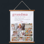 Grandma Definition | 8 Photo Personalized Hanging Tapestry<br><div class="desc">Modern 8 photo collage tapestry. Featuring a sweet definition of what a grandma is with room for custom message, names and/or year. These are Mother’s Day gifts that are perfect for any mom. A gift that she will treasure for a lifetime! Can be customized for any moniker - mama, grandma,...</div>