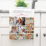 Grandma Definition | 8 Photo Personalized Kitchen Towel<br><div class="desc">Modern 8 photo collage tea towel. Featuring a sweet definition of what a Grandma is with room for custom message, names and/or year. These are Mother’s Day gifts that are perfect for any mom. A gift that she will treasure for a lifetime! Can be customized for any moniker - mama,...</div>