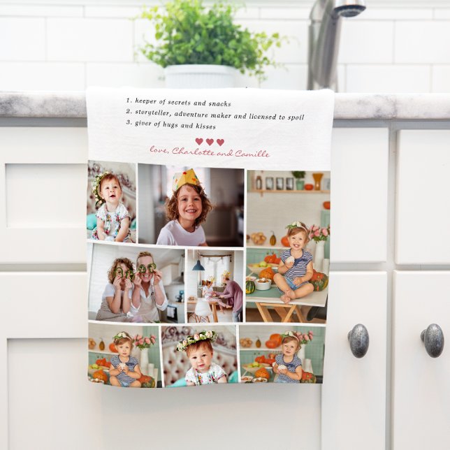 Grandma Definition | 8 Photo Personalized Kitchen Towel (Creator Uploaded)