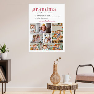 Grandma Definition   8 Photo Personalized Poster