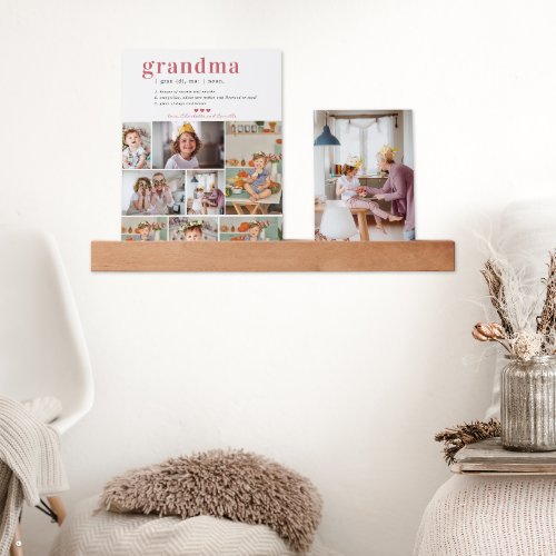 Grandma Definition  9 Photo Personalized Picture Ledge