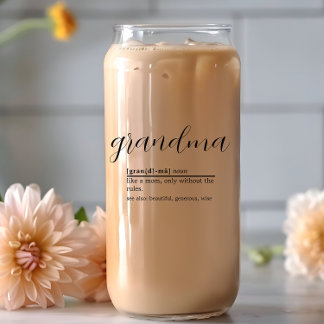 Grandma Definition Beer Can Glass