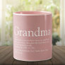 Grandma Definition Dusty Rose Pink Two-Tone Coffee Mug