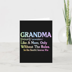 Grandma Definition Funny Saying For Grandmother Mo Card