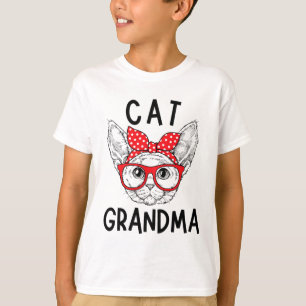 Grandma Devon Rex Cat Lovers Cat Nana Mother's Day T-Shirt