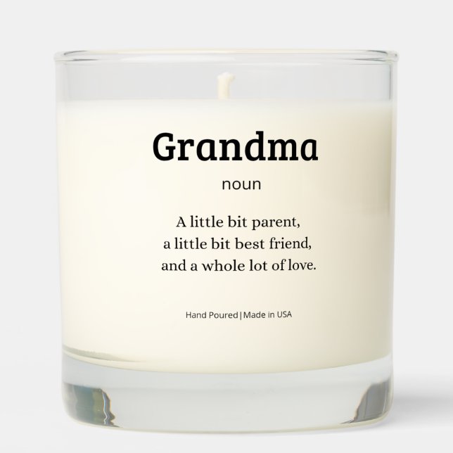 Grandma – Dictionary Style Candle (Front)