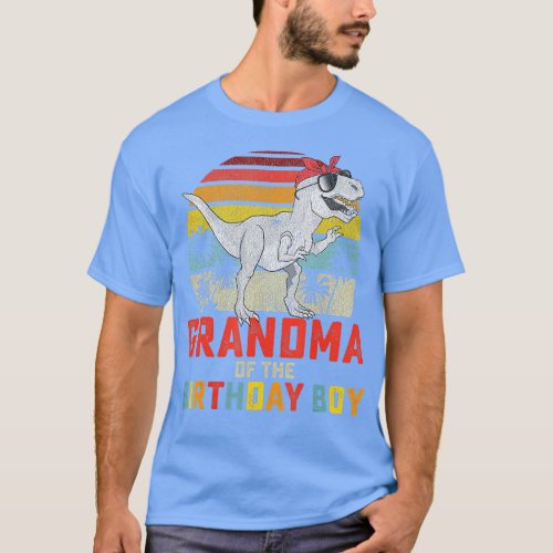 Grandma Dinosaur of the Birthday Boy Matching Fami T_Shirt