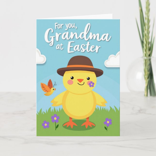 Grandma Easter Avian Friend Card (Front)