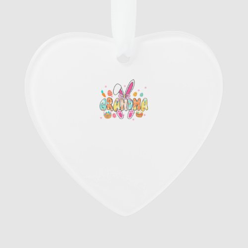 Grandma Easter Grandma Coquette Bunny Ears Eggs Ba Ornament