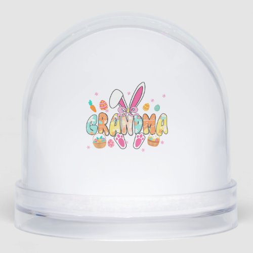 Grandma Easter Grandma Coquette Bunny Ears Eggs Ba Snow Globe