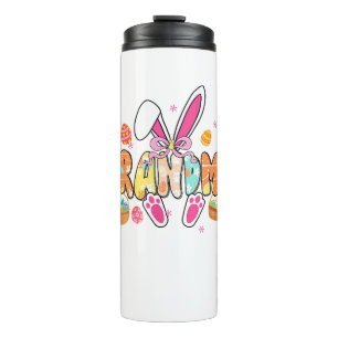 Grandma Easter Grandma Coquette Bunny Ears Eggs Ba Thermal Tumbler