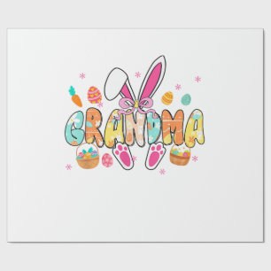 Grandma Easter Grandma Coquette Bunny Ears Eggs Ba Wrapping Paper