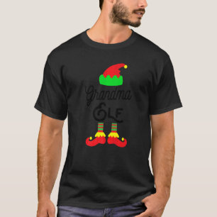 Grandma ELF Christmas Matching Family Pajama Holi T-Shirt