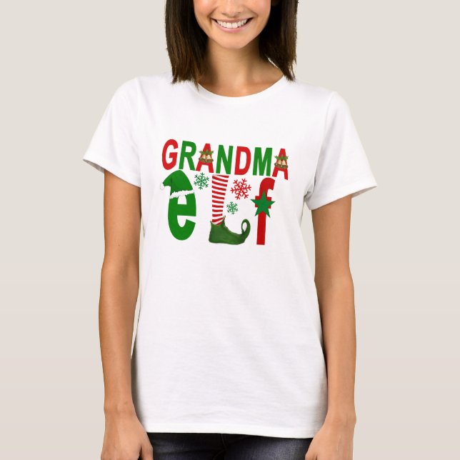 GRANDMA elf christmas ..png T-Shirt (Front)