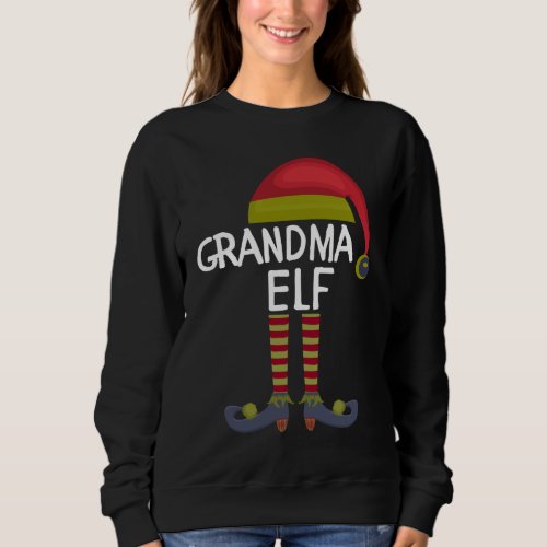grandma Elf Family Matching Christmas pajamas Sweatshirt