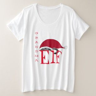 Grandma Elf Holiday Christmas Cat Plus Size T-Shirt