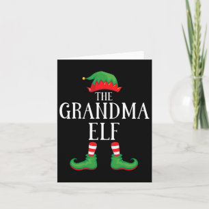 Grandma Elf Matching Group Xmas Funny Family Chris Card